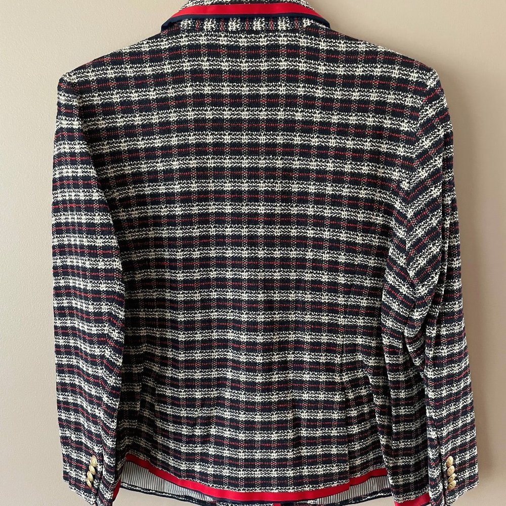 Court & Rowe Plaid Tweed Blazer Jacket in Blue Night size 22W NWT - Picture 7 of 9